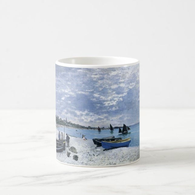 Caneca De Café Praia em Sainte-Adresse, Monet (Centro)