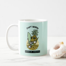 Caneca De Café Praia Feliz Não Se Preocupe – Abacaxi Divertido de