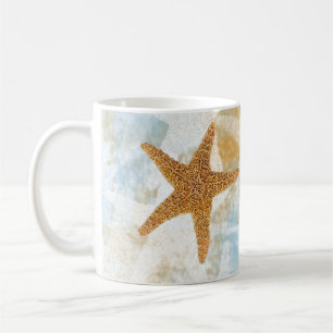 Caneca De Café Praia litoral da estrela do mar das estrelas de