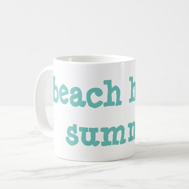 Caneca De Café praia no verão (Frente Esquerda)