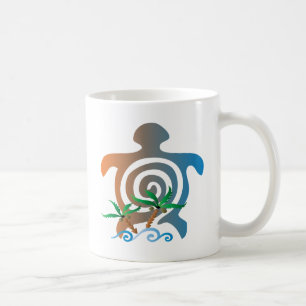 Caneca De Café Praia-por do sol-tartaruga