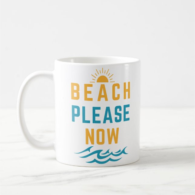 Caneca De Café Praia, por favor (Esquerda)