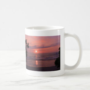 Caneca De Café Praia Romântica do Oceano Sunset Havaiano