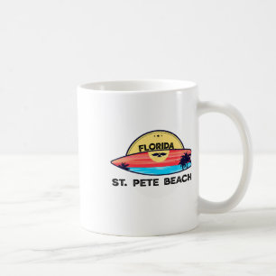 Caneca De Café Praia St Pete Flórida Prancha de Surfe Praia Surfe