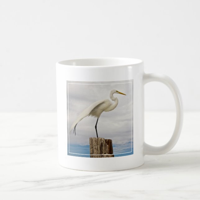 Caneca De Café Praia talentoso do Egret | Fort Myers, Florida (Direita)