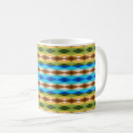Caneca De Café Praia Tropical Colorida Caleidoscópio Abstrato Art