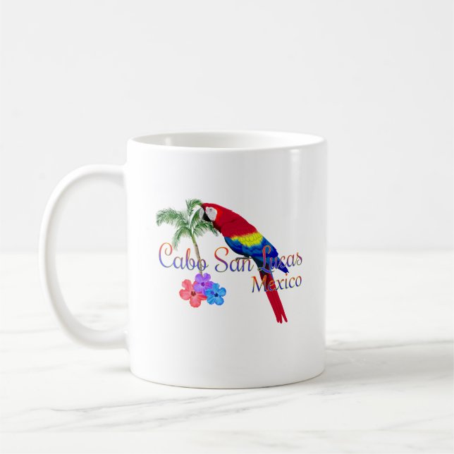 Caneca De Café Praia Tropical de Cabo San Lucas (Esquerda)