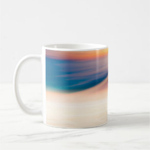 Caneca De Café Praia tropical do pôr do sol blur com luz do sol b