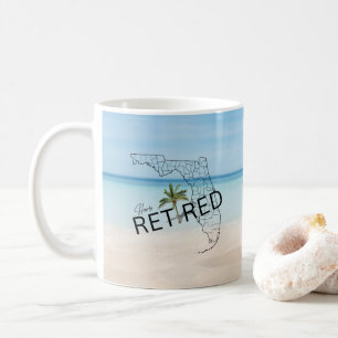 Caneca De Café Praia Tropical e Árvore de Palma da Flórida Felizm