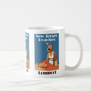 Caneca De Café Praias de Nova Jersey ~ Longport