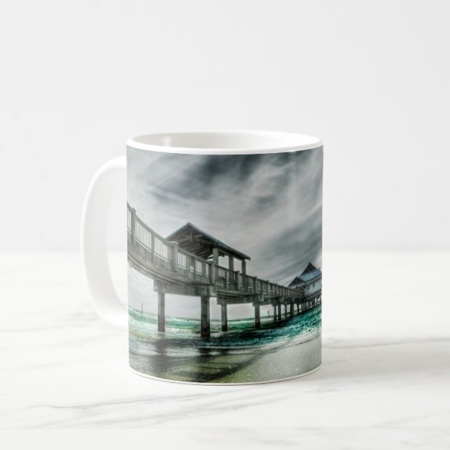 Caneca De Café Praias Tropicais | Clearwater Florida (Frente Esquerda)