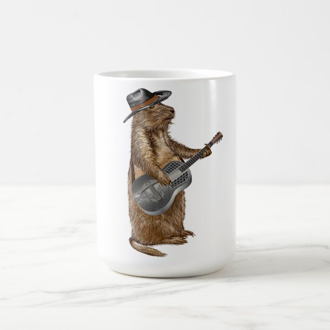 Caneca De Café Prairie Dog Guitar (Centro)