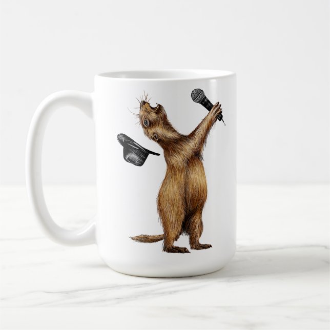 Caneca De Café Prairie Dog Singer (Esquerda)