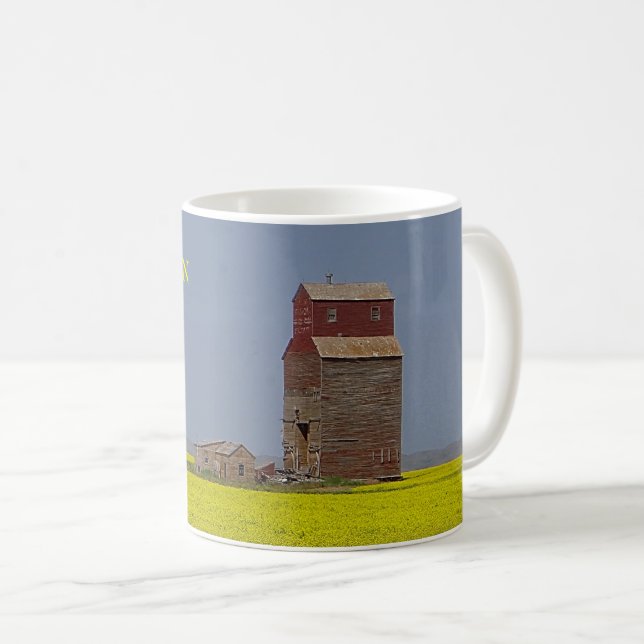 Caneca De Café Prairie Elevator Landscape Coffee Mug (Frente Esquerda)