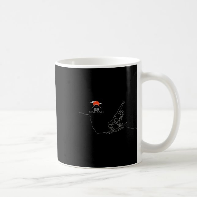 Caneca De Café Pranchas de Neve de Nagano (Direita)