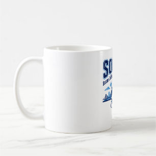 Caneca De Café Prancheta Tática do Treinador Pai Linha do Céu da