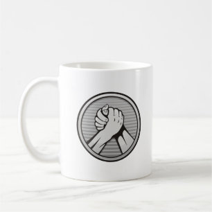 Caneca De Café Prata da luta de braço