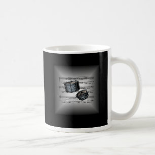Caneca De Café Prata do ~ da partitura do ~ do cilindro de Snare