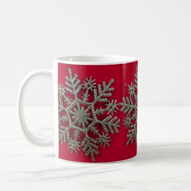 Caneca De Café Prata Flocos de Neve (Esquerda)