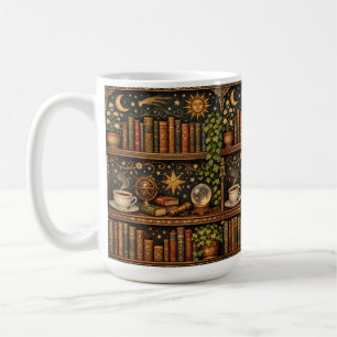 Caneca De Café Prateleira de amantes de livros celestiais  