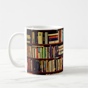 Caneca De Café Prateleiras de Biblioteca