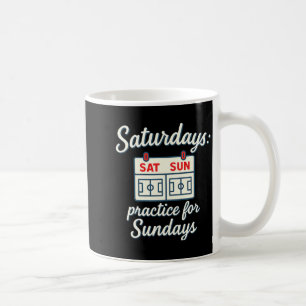 Caneca De Café Prática De Sábados Para Pai De Futebol De Domingo