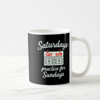 Caneca De Café Prática De Sábados Para Pai De Futebol De Domingo