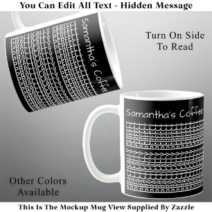Caneca De Café Praticamente Perfeito & Mensagem Oculta Nome 137WB