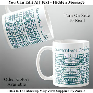 Caneca De Café Praticamente Perfeito & Nome Mensagem Oculta 137WT