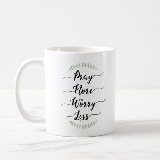 Caneca De Café Pray mais preocupação menos