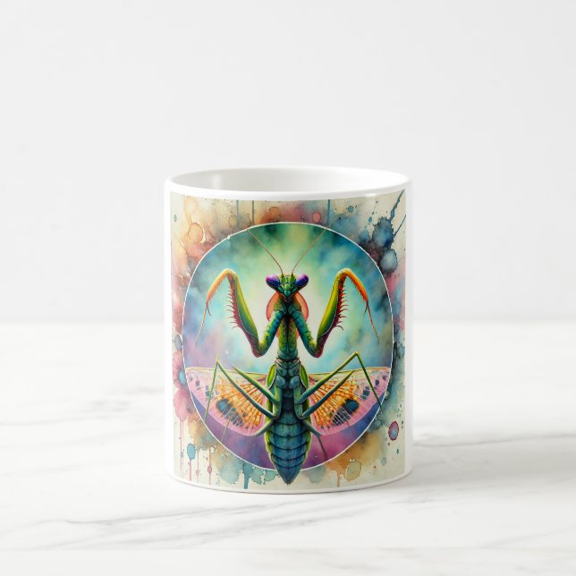 Caneca De Café Praying Mantis 290824AREF149 - Watercolor (Centro)