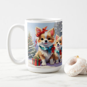 Caneca De Café Prazer de Feriado de Natal Bonito