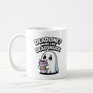 Caneca De Café Prazo? Mais Como Morto Por Dentro Kawaii Fantasma