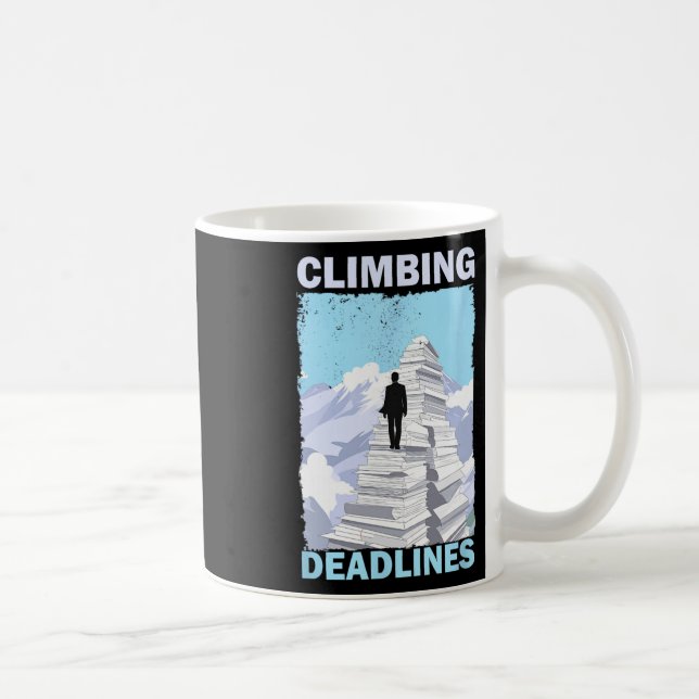 Caneca De Café Prazos de Subida – Montanha de Trabalho de Escritó (Direita)