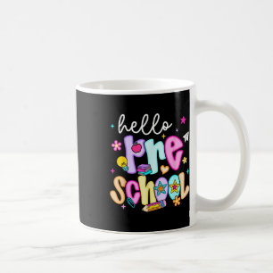 Caneca De Café Pré-Disquete Da Pré-Escola De Volta À Escola Profe