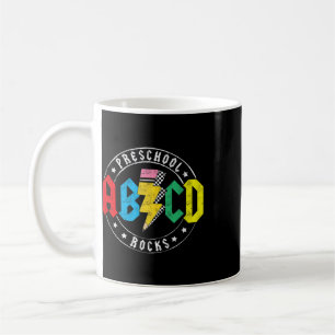 Caneca De Café Pré-escola Abcd é demais 1º dia Pré-k Professor Ck