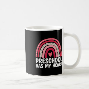 Caneca De Café Pré-escola Tem Meu Coração Dia dos Namorados Profe