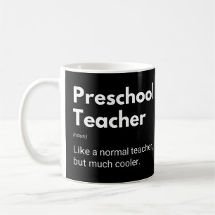 Caneca De Café Pré-Escolar Professora Engraçada Definição
