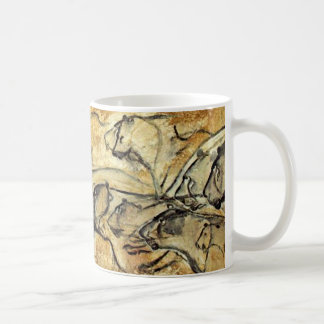 Caneca de café pré-histórica da arte da caverna de