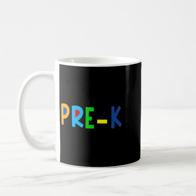 Caneca De Café Pré-K Jardim de Infância Primeiro Segundo Terceiro (Esquerda)