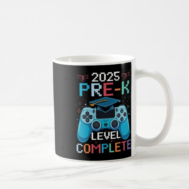 Caneca De Café Pre-k Level Complete Video Gamer Boy Graduation  (Direita)