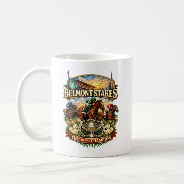Caneca De Café Preakness Stakes não, é Belmont Stakes (Esquerda)