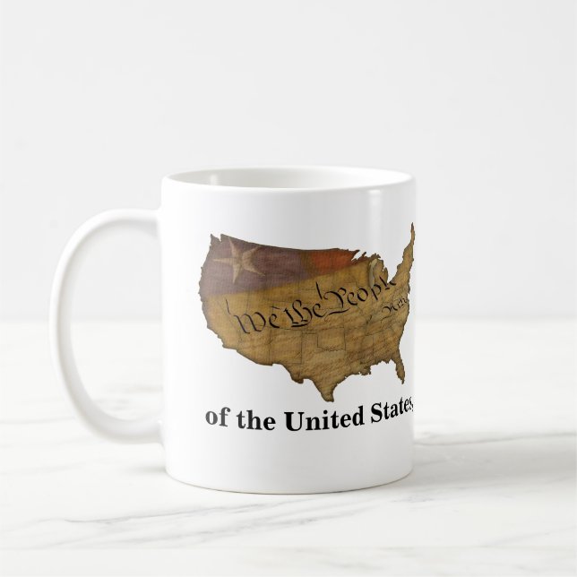 Caneca De Café Preâmbulo da Constituição dos Estados Unidos (Esquerda)