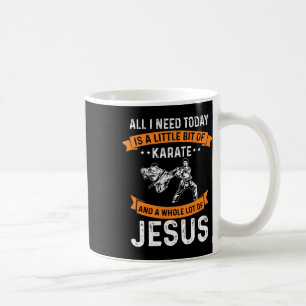 Caneca De Café Precisa de Karate Jesus Cristo Cristão Deus Adora 