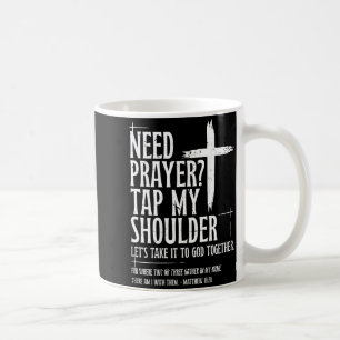 Caneca De Café Precisa Oração Toque Meu Ombro Versículo Bíblico C