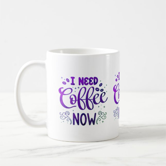 Caneca De Café Preciso De Café Agora Mug | Mug de café cerâmico p (Esquerda)