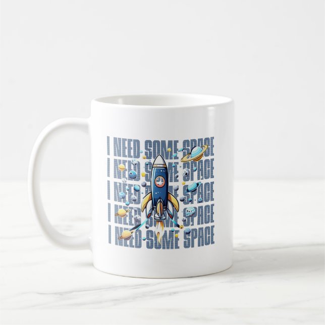 Caneca De Café Preciso de espaço, design de diversão divertida pa (Esquerda)