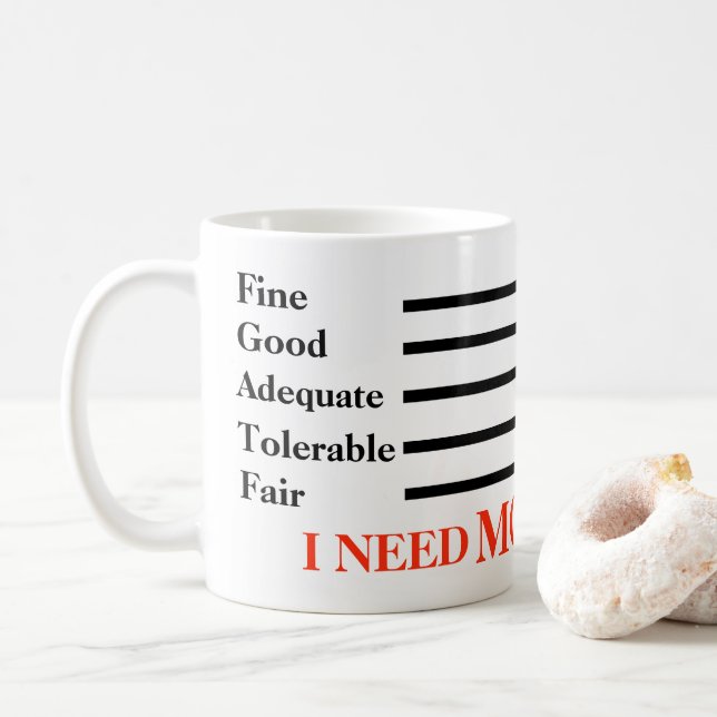 Caneca De Café Preciso De Mais Café (Com Donut)