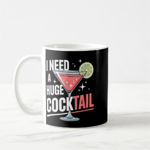 Caneca De Café Preciso De Um Coctail Enorme Humor Adulto Engraçad