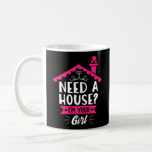 Caneca De Café Preciso de uma casa, sou a tua agente imobiliária